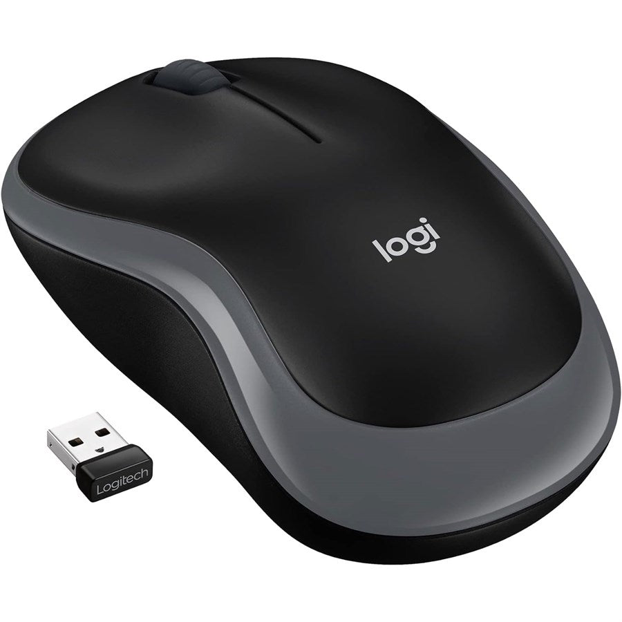 Logitech M185 Wireless Mouse, Compact Design, Grey